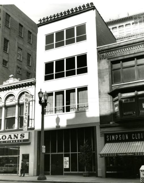 Architect's conception of how the building at 819 Locust Street will appear after it is completely remodeled and converted into the Downtown Medical Building, 1958