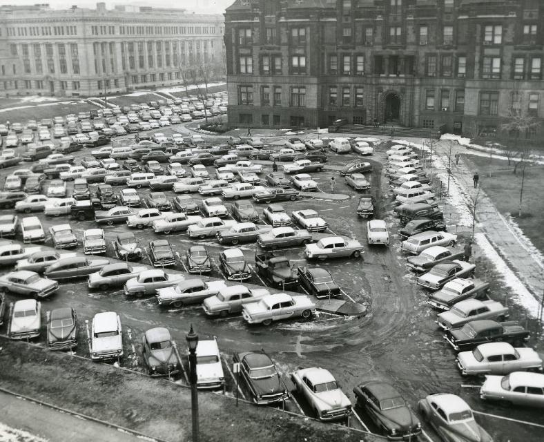 City Hall Parking Lot, 1958