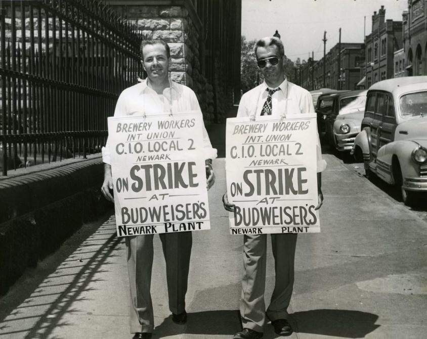 Anheuser-Busch Brewery - Newark Plant Picketers,1952