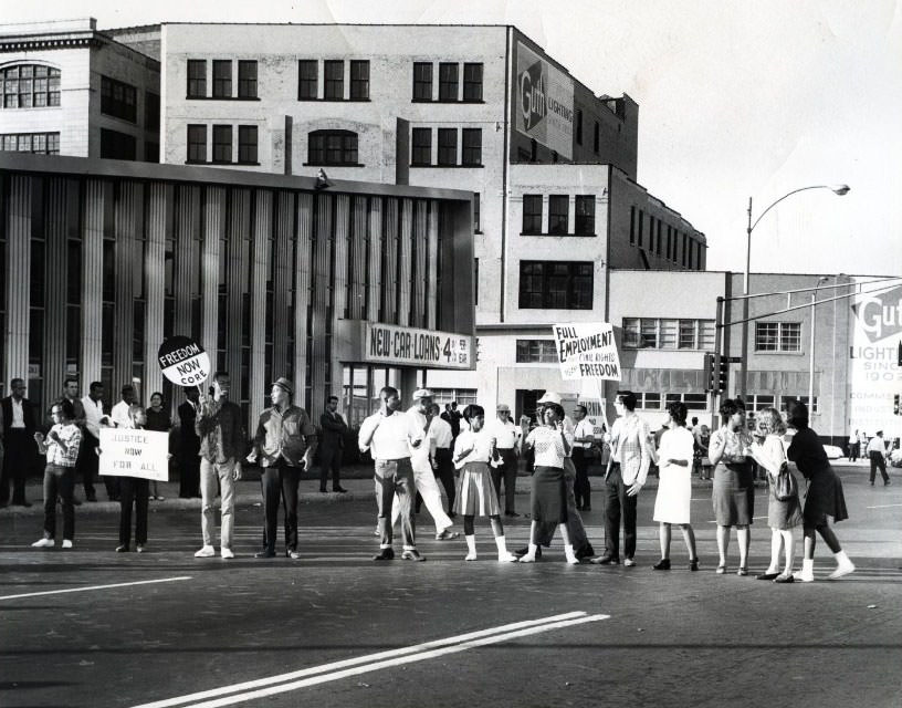 Jefferson Bank and Trust-Dancing Demonstrators, 1960
