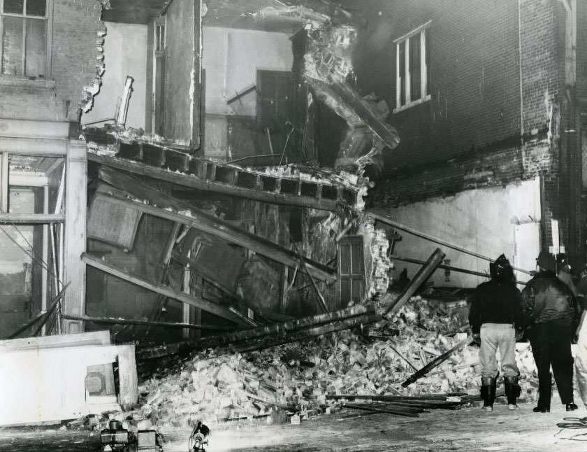Building Collapse on Biddle Street, 1960