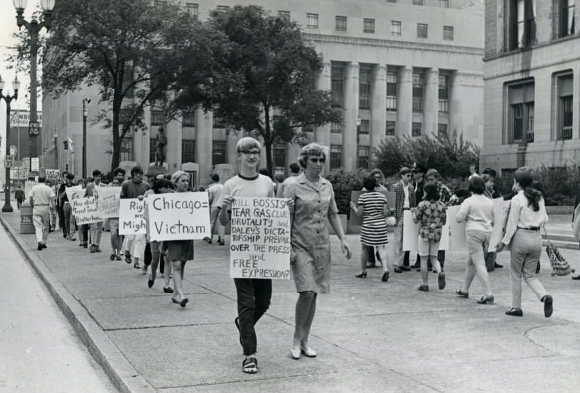 Protesters Outside City Hall, 1968