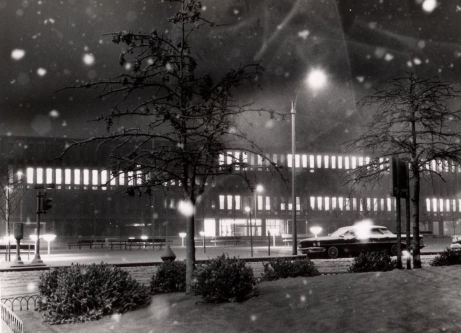Lights Burning in the New Federal Building, 1964