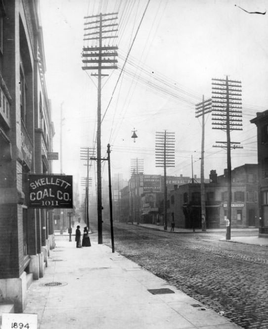 Maze of Telephone Lines and Poles, 1960