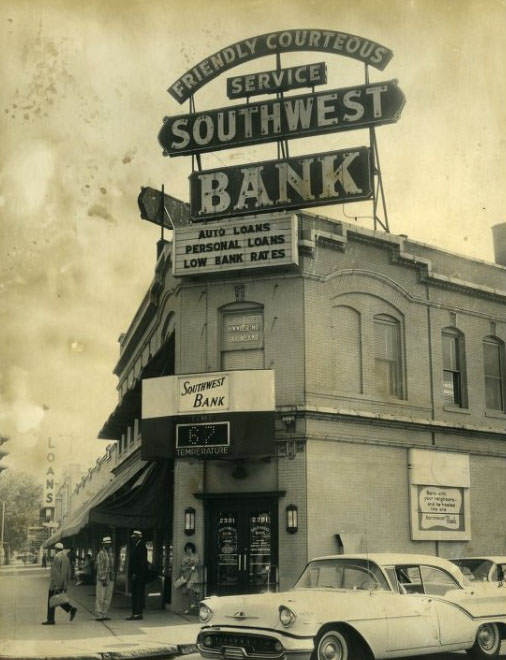 Exterior of the Southwest Bank, 1960