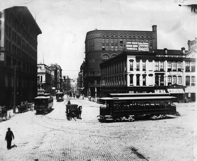 Boatmen's Bank - Third and Washington At Time of Spanish-American War, 1949