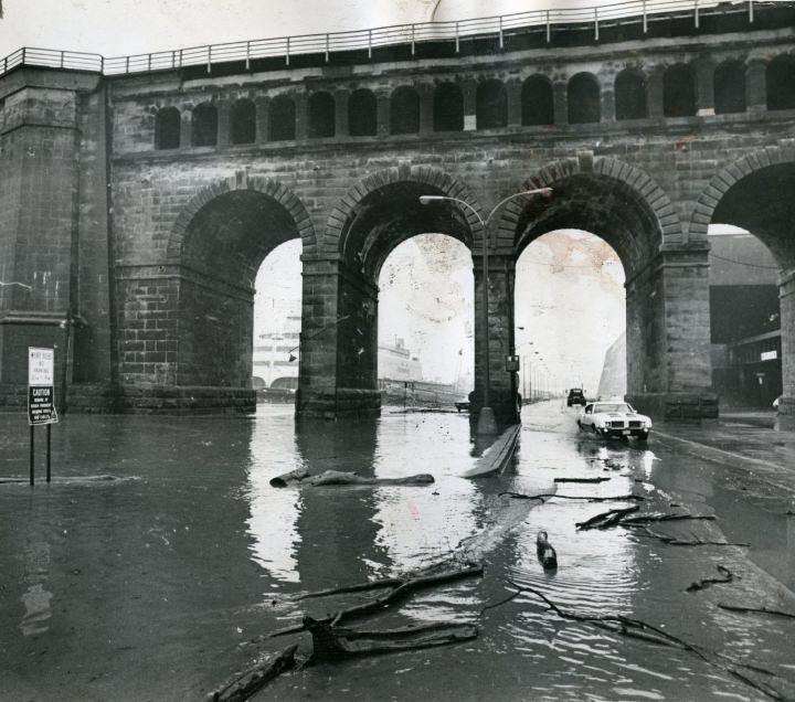 Wharf Street Near Eads Bridge, 1973