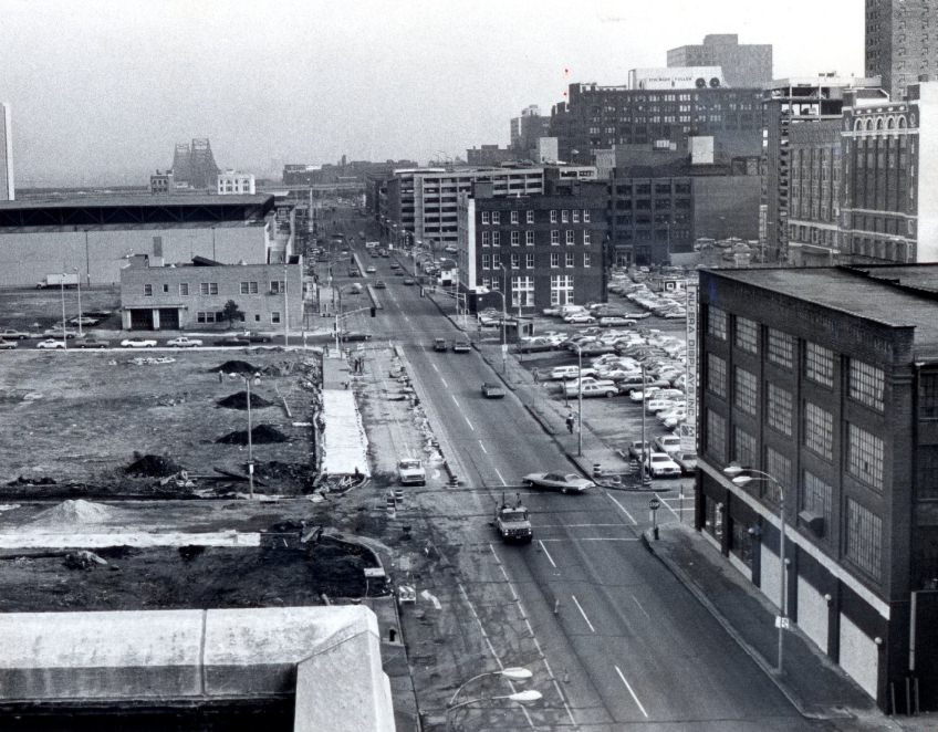 Convention Plaza just east of 12th Boulevard, 1978