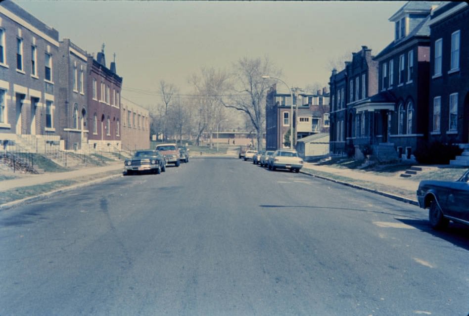 Benton Park from Indiana St., looking north, 1977