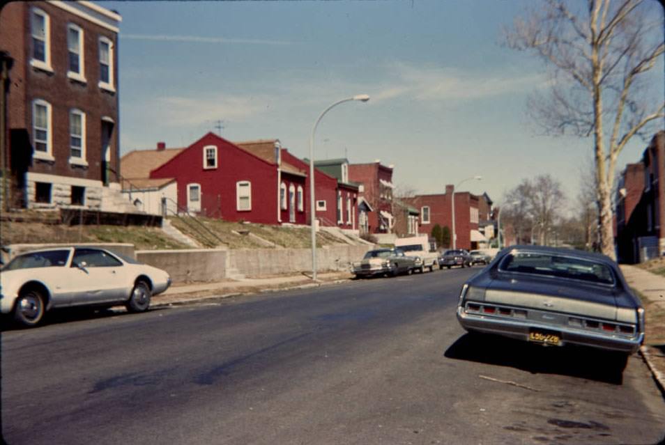 Different scale residences, looking north, 1977