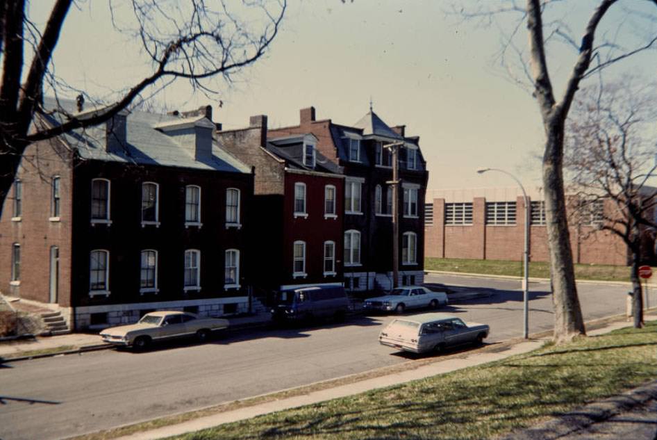 Wyoming St. Residences across from Community Center, looking southwest, 1977
