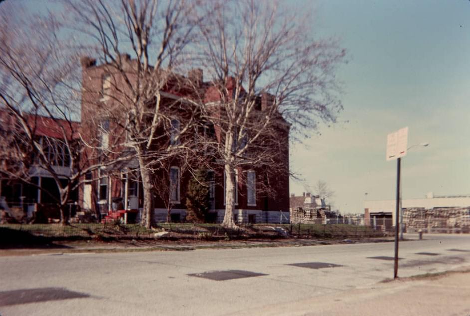 Salena & Victor Sts. Residence across from Falstaff (Lemp) Brewery, looking northwest, 1977