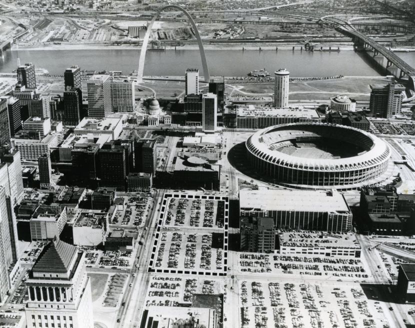 Site of Major New Bank Building In Downtown St. Louis, 1976