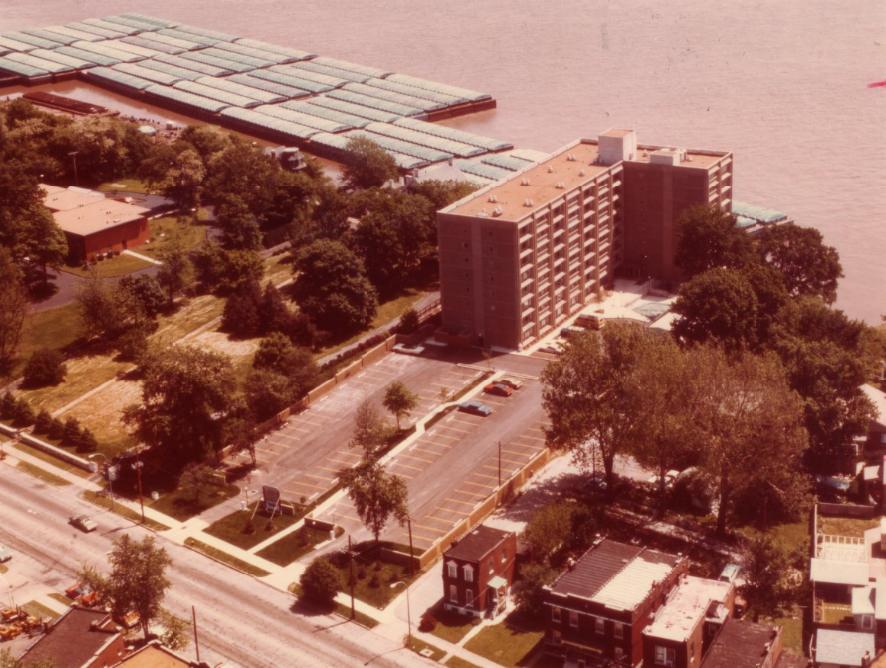 Riverbend Apartments, 4718 South Broadway, two blacks south of the intersection of Interstate 55, 1975