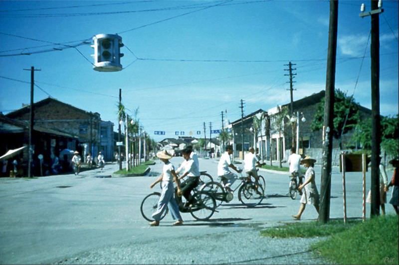 Kaohsiung street scenes, Taiwan, 1954