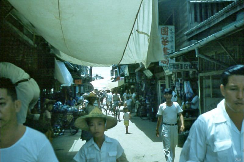 Tainan side street, Taiwan, 1954