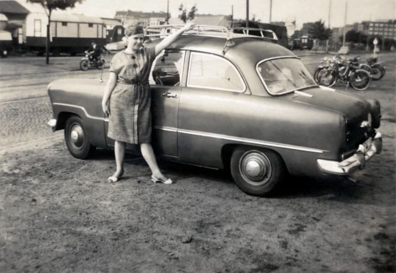 Ford Taunus 12 M, roof rack, 1959