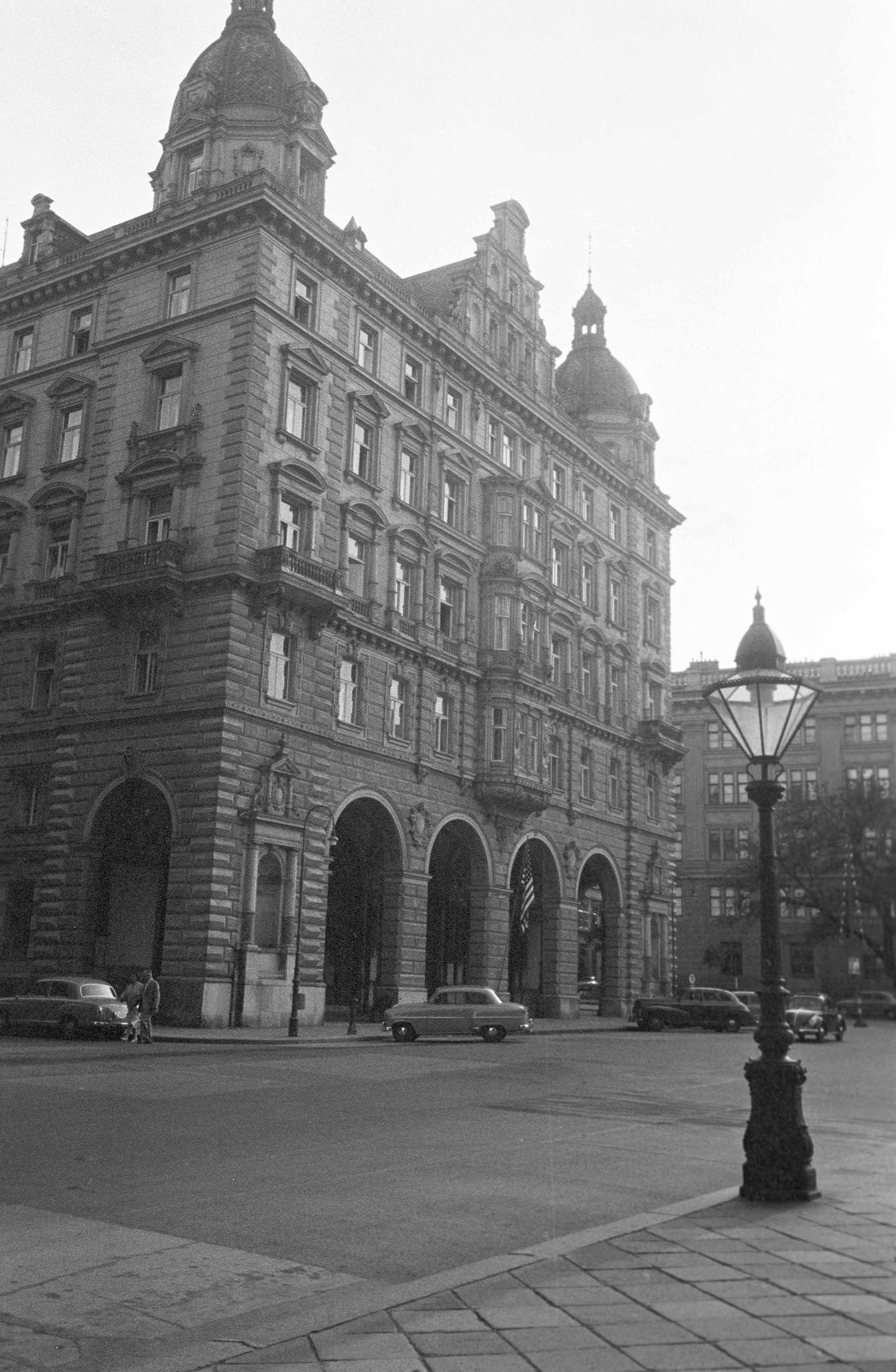 Unidentified building where Sigmund Freud lived in Vienna in 1956.