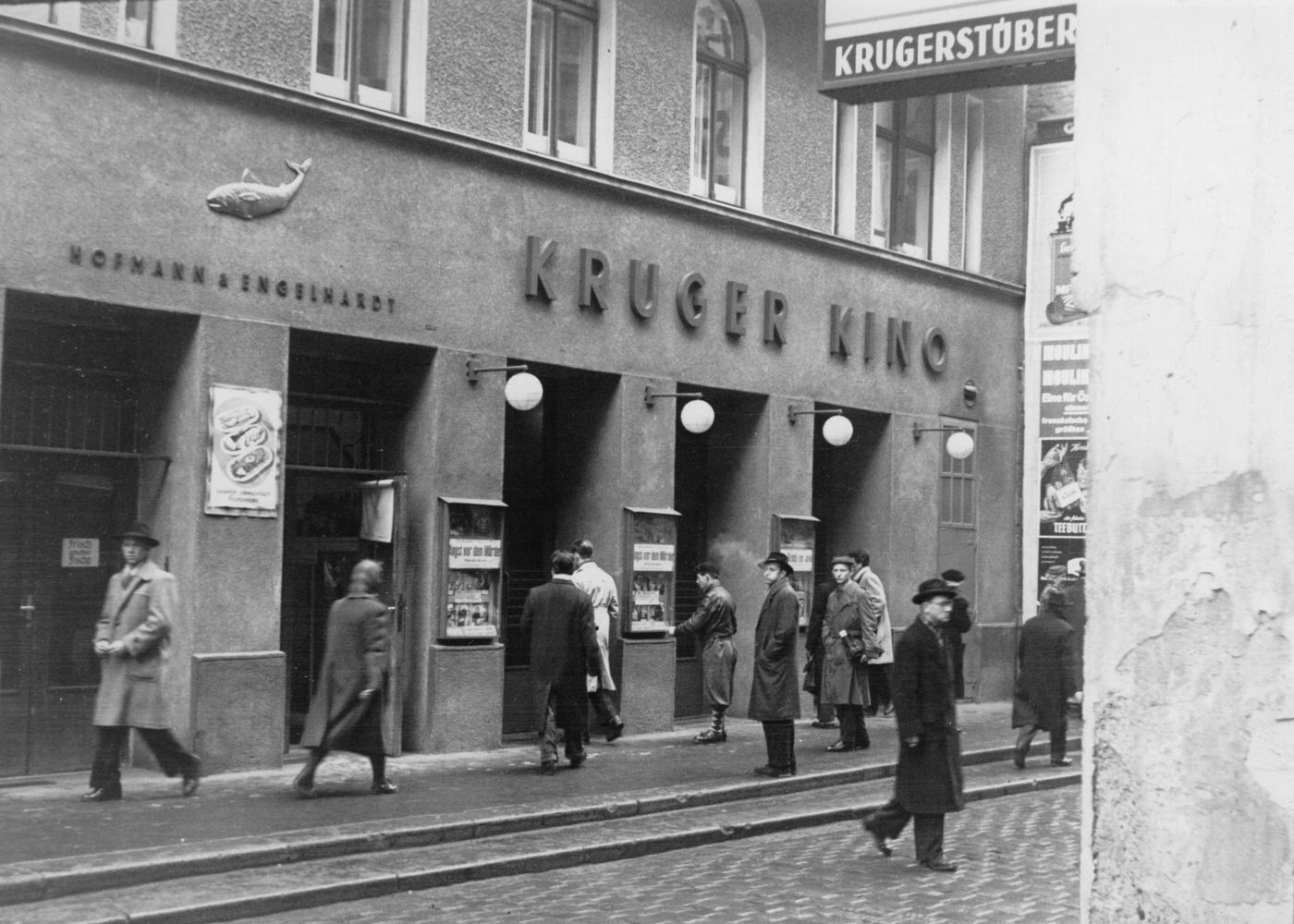 Kruger Cinema at Krugerstrasse 5 in Vienna, photographed on November 3rd, 1954.