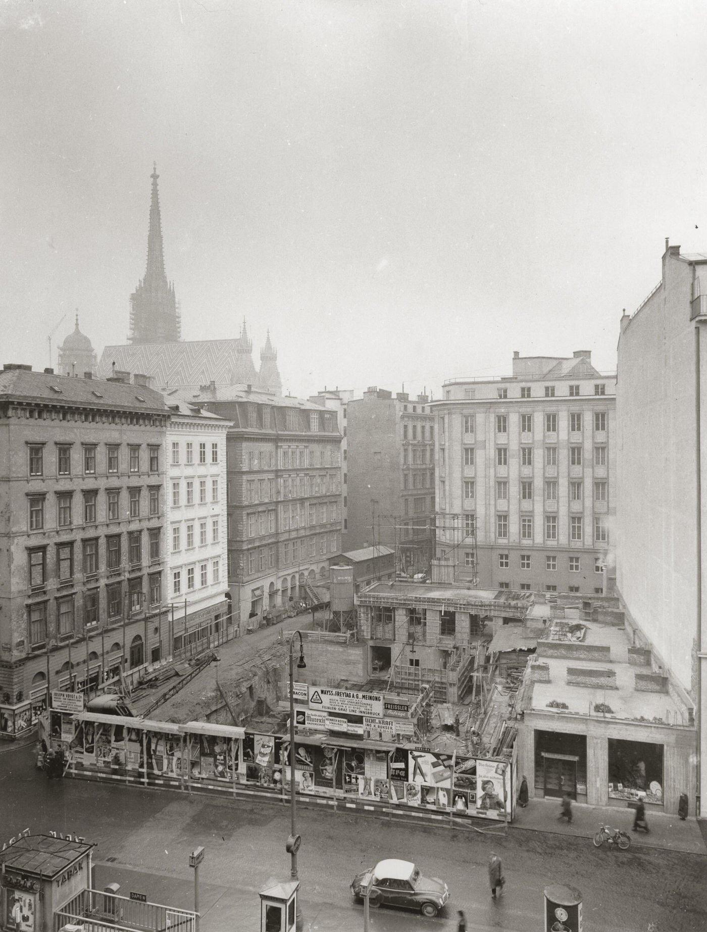 Demolition work in Vienna, photographed on November 13th, 1956 by O. Gibian.