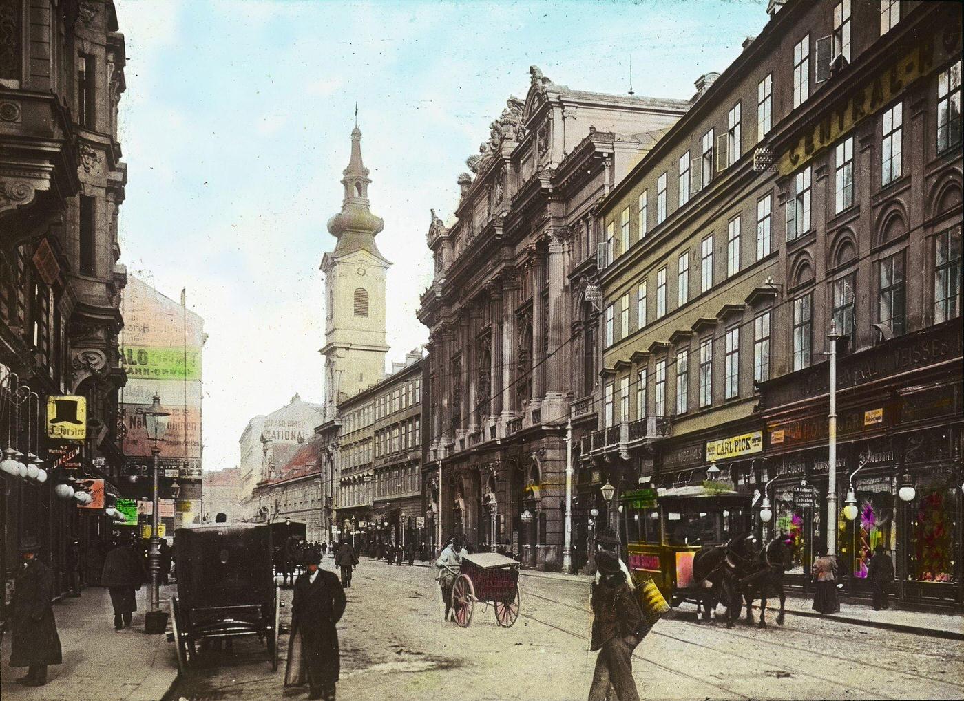 The Taborstrasse in Vienna's 2nd district, Leopoldstadt, 1900.