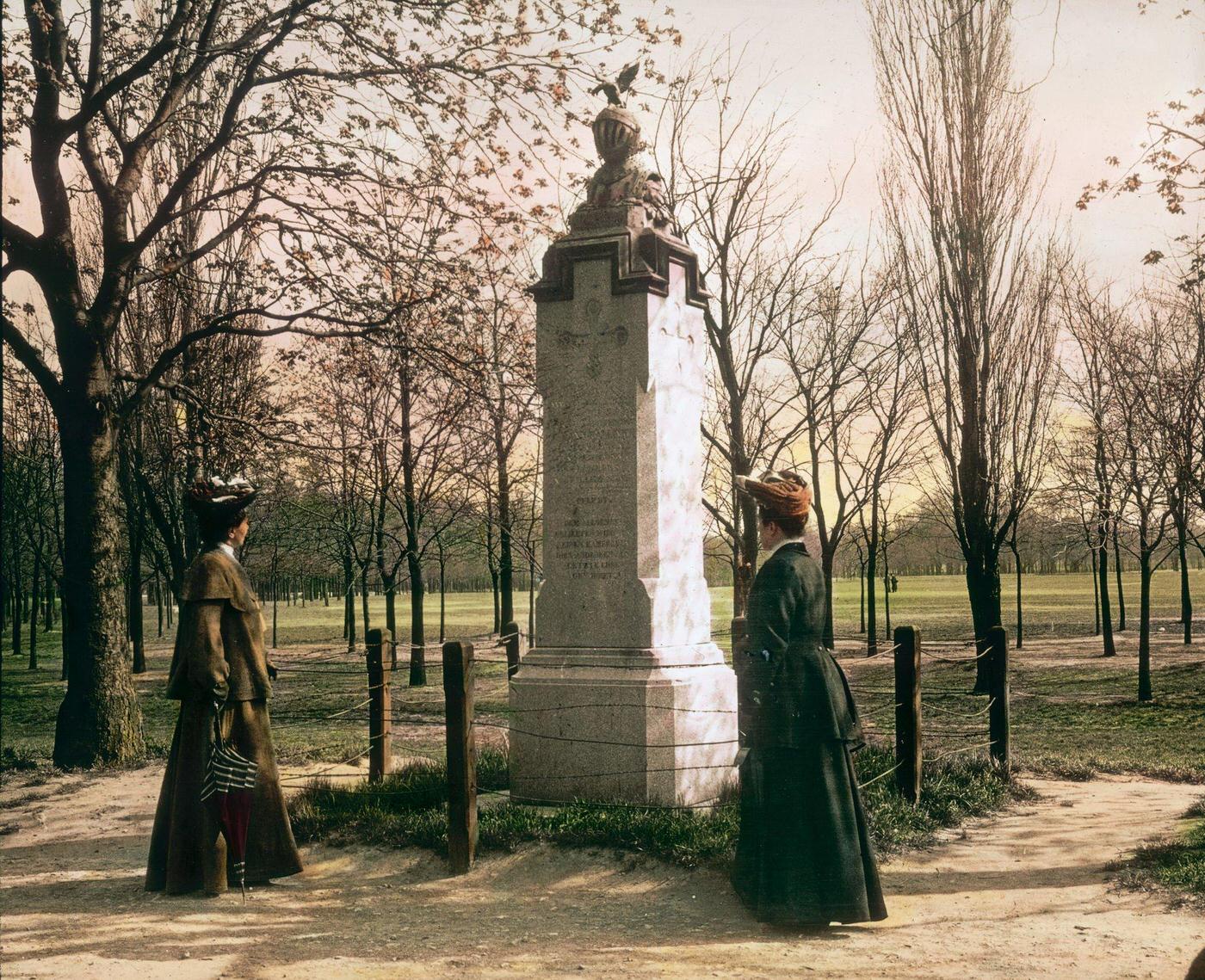 Memorial in the Viennese Prater. Green Prater. Vienna, 1905.