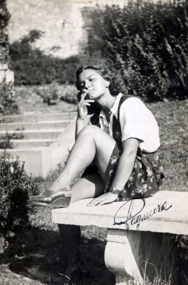 Lighting Up the Past: Vintage Photos of Women Smoking Cigarettes from the 1920s to 1950s