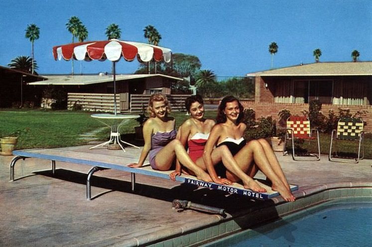 American Hotel Swimming Pools 1950s 1960s