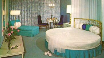 Bedroom Interior hotels 1950s 1960s