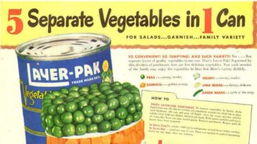 Layer-Pak Canned vegetables 1948