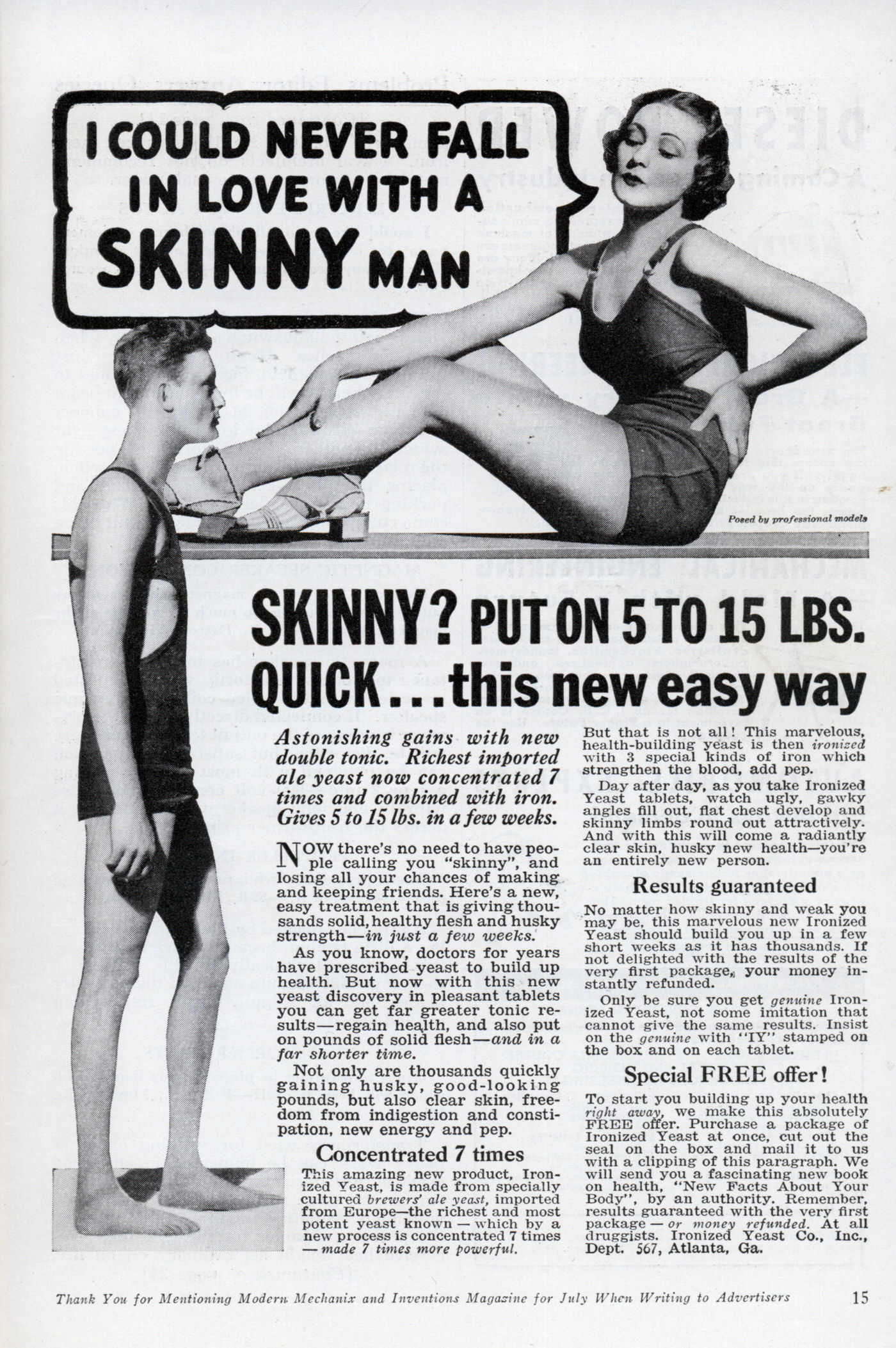 No Skinny Man has an Ounce of Sex Appeal: A Look into 1930s Ads Urging Men to Gain Weight