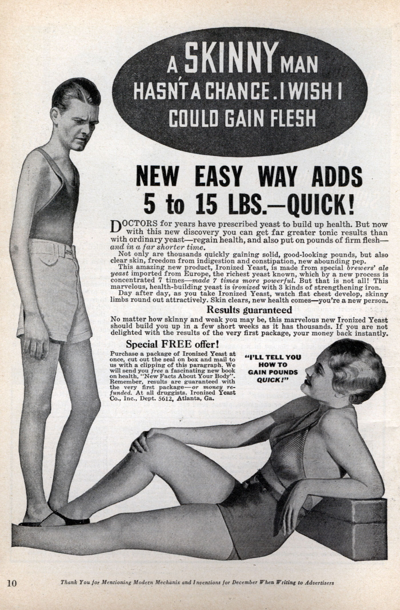 No Skinny Man has an Ounce of Sex Appeal: A Look into 1930s Ads Urging Men to Gain Weight