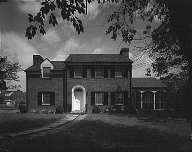 Manning & Winthrop, house, 915 Quaker Lane, Alexandria. Exterior of house at 915 Quaker Lane, Alexandria, 1950