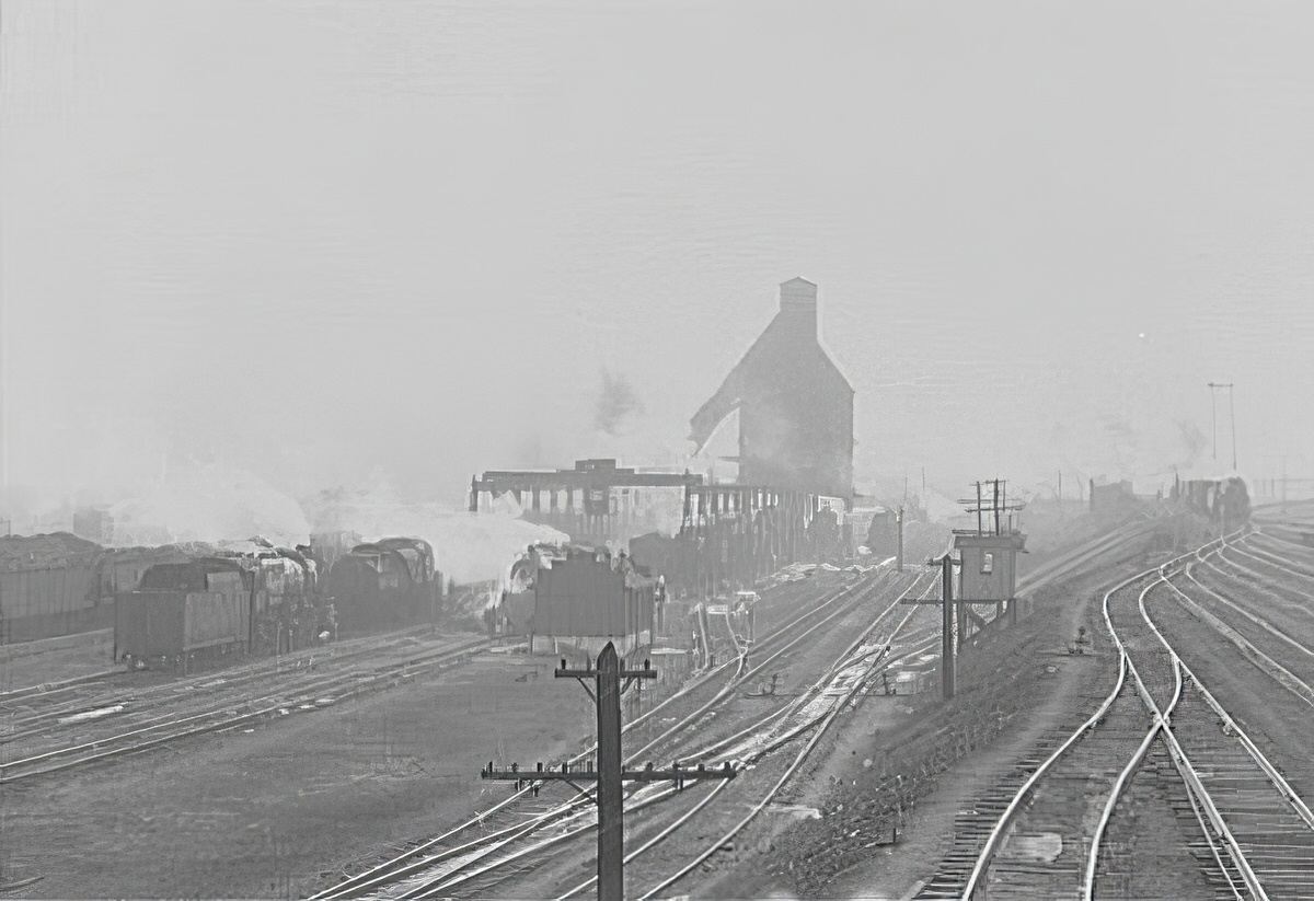 Railroad yards. Potomac Yards in Alexandria, 1920