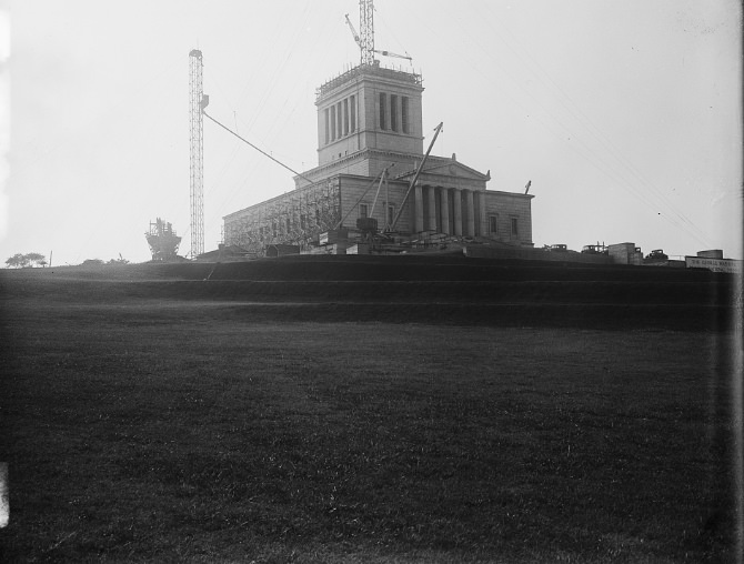 The George Washington Masonic National Memorial under construction, Alexandria, 1929
