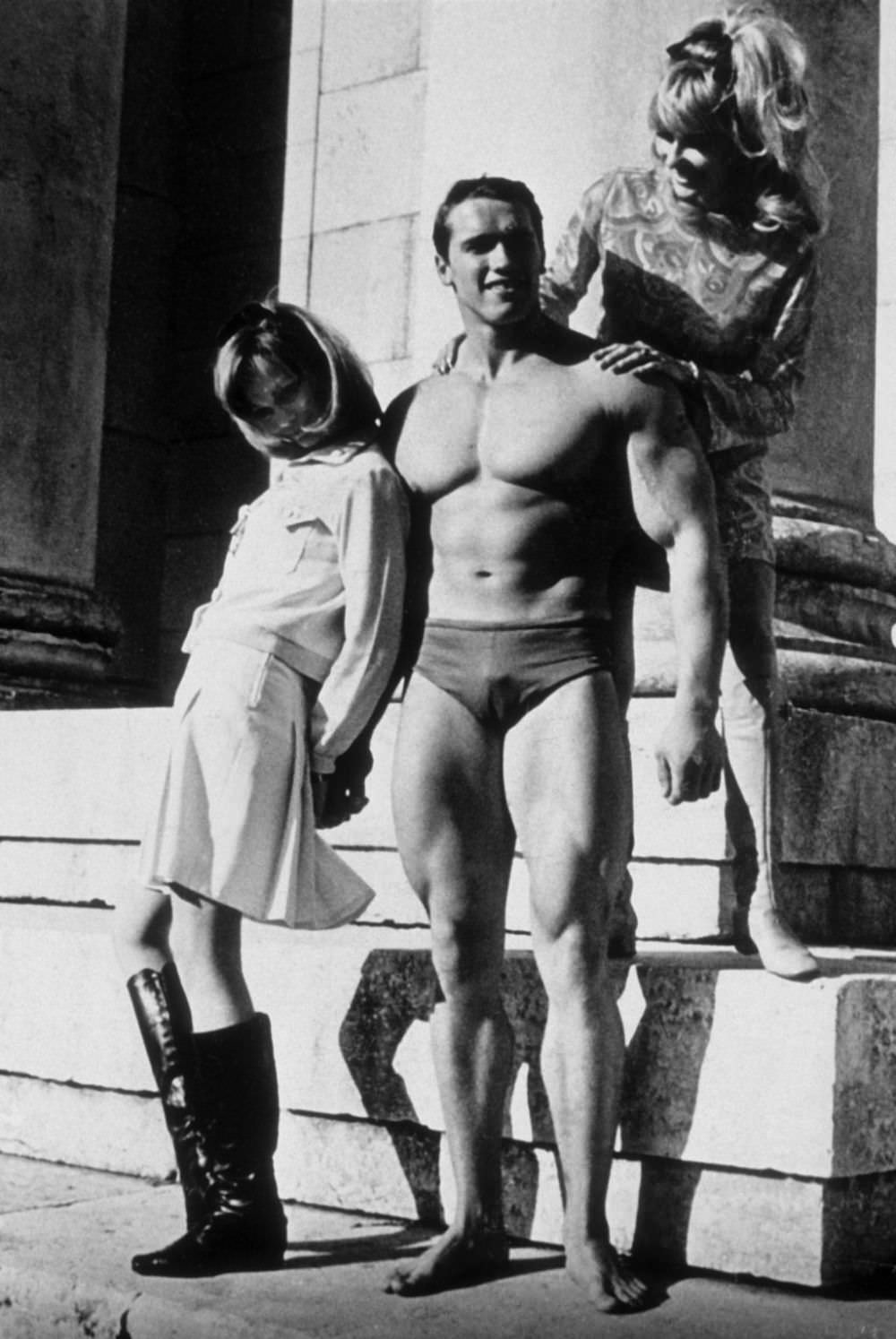 Incredible Photos of Arnold Schwarzenegger Parading Through Munich in Swim Trunks, 1967