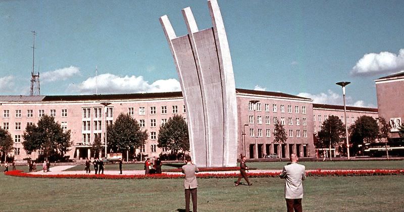 New Airlift Memorial at Tempelhof Zentral Flughafen, Berlin, 1954