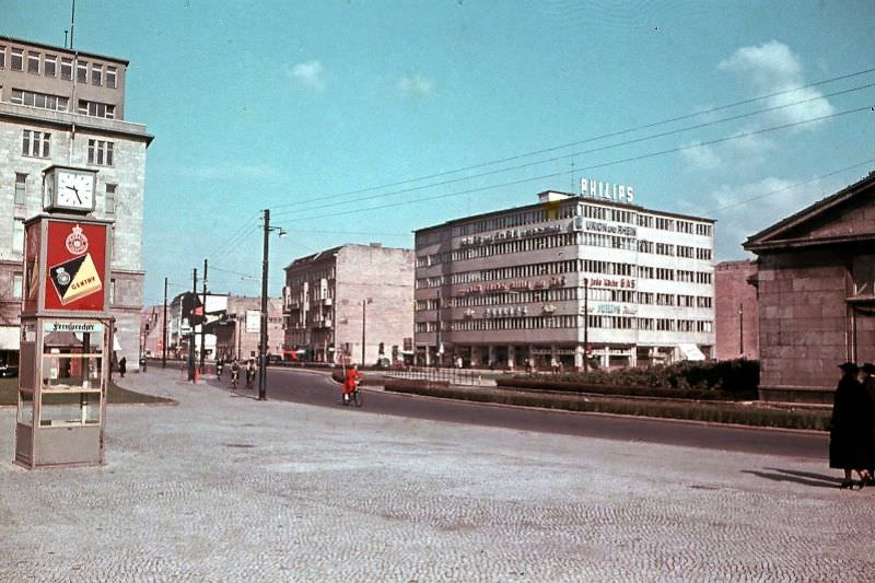 Wittenbergplatz U-Bahnhof on right, Berlin, 1954