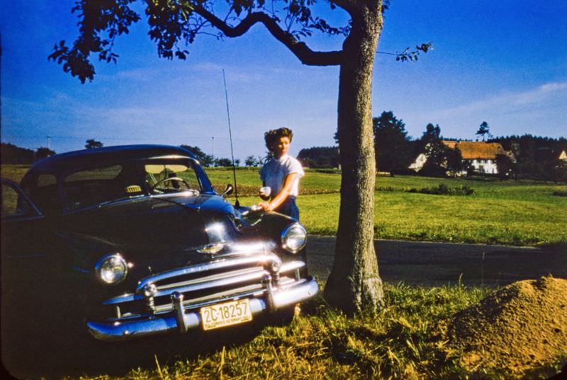 Traveling around Bavaria, in a 1951 Chevrolet.