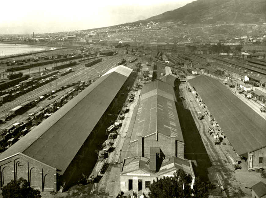 Goods yard Cape Town Station, 1938.