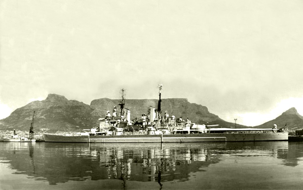 During the Royal tour of SA in Feb. 1947, the King and his family arrived in Cape Town aboard this impressive battleship.