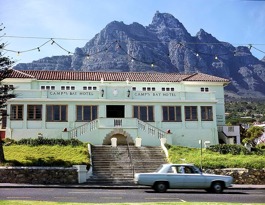 Camp's Bay Hotel, 1968. This landmark was demolished in 1968 and in its place came the Sonnekus apartment building.