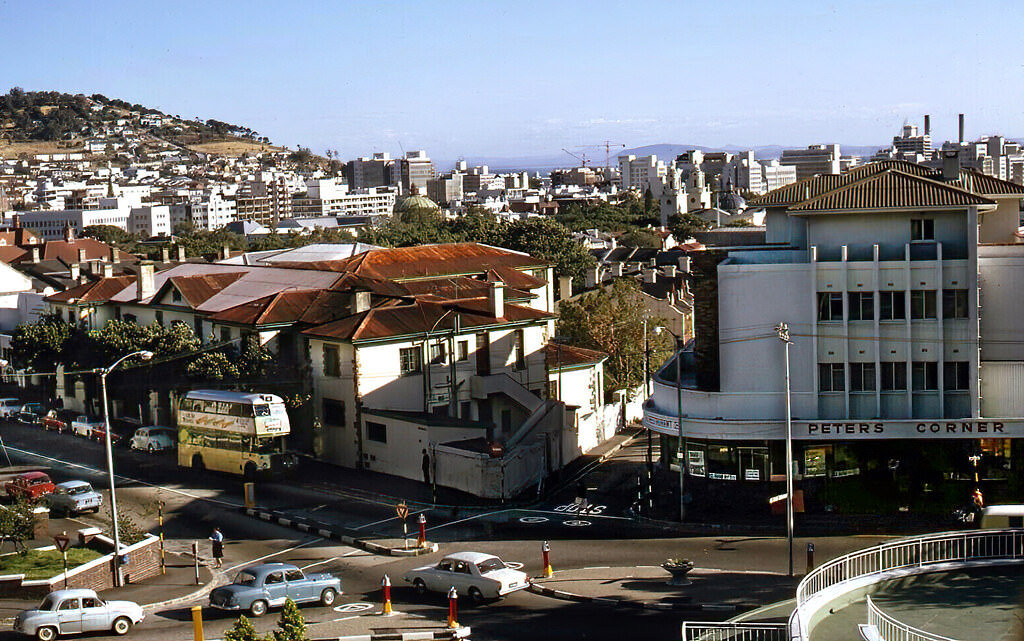 Taken from the balcony of the De Waal Hotel (now Sun Square) at the intersection of Mill and Annandale streets, 1968