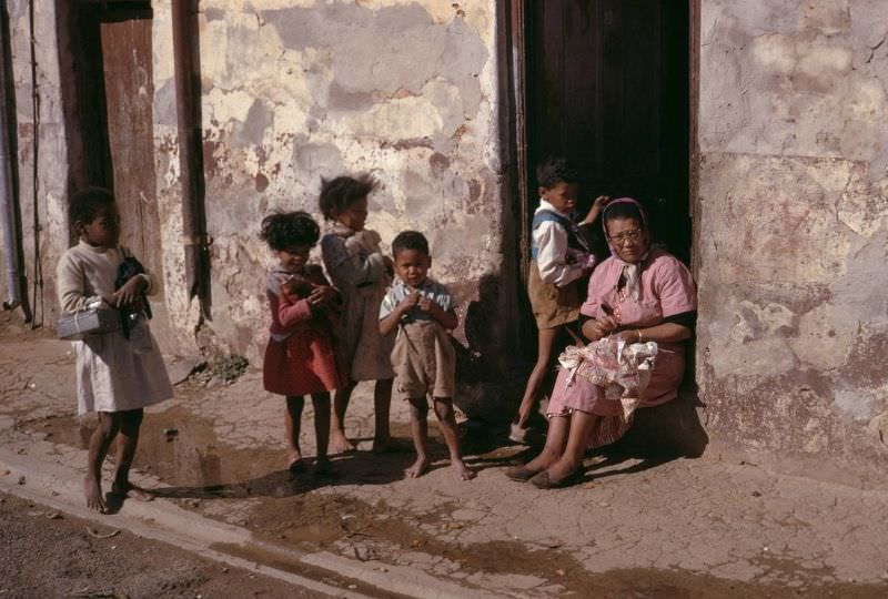 Malay woman with children, 1960s