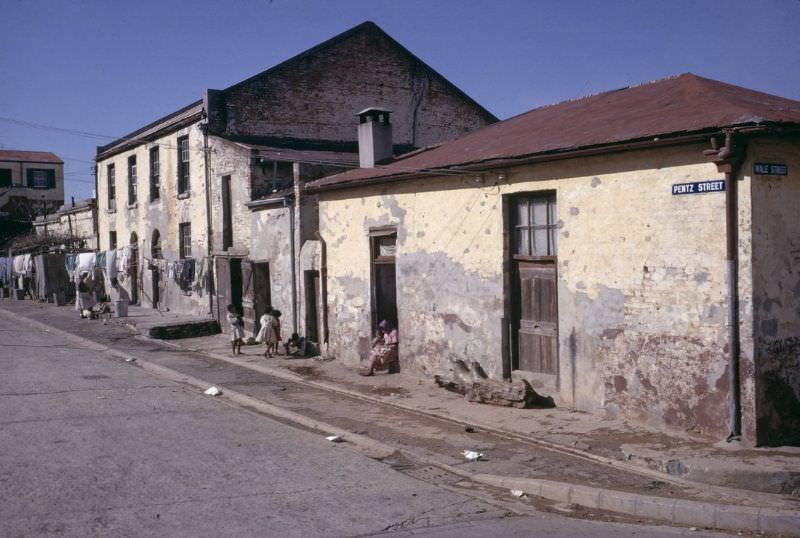 Slum housing in Cape Town, 1960s