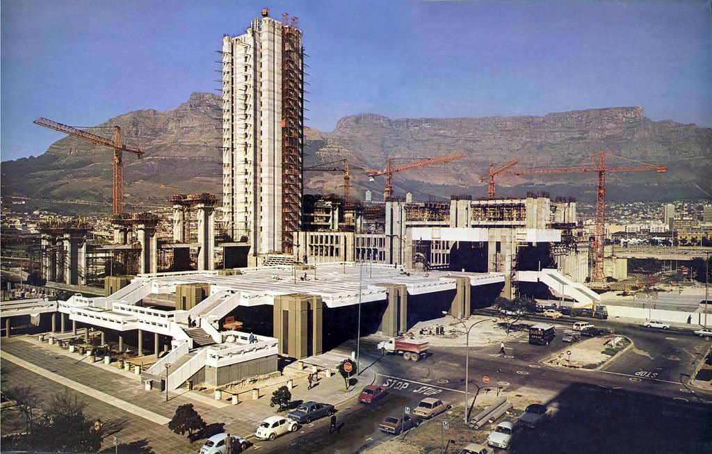 Civic Centre under construction, 1975