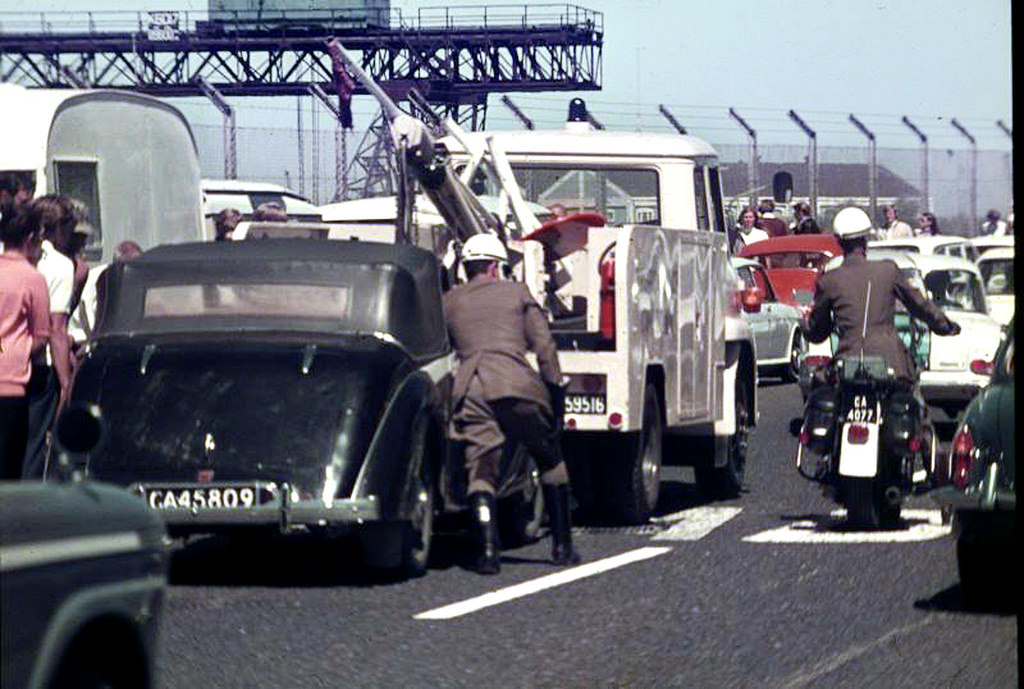 Traffic police on the job, 1971