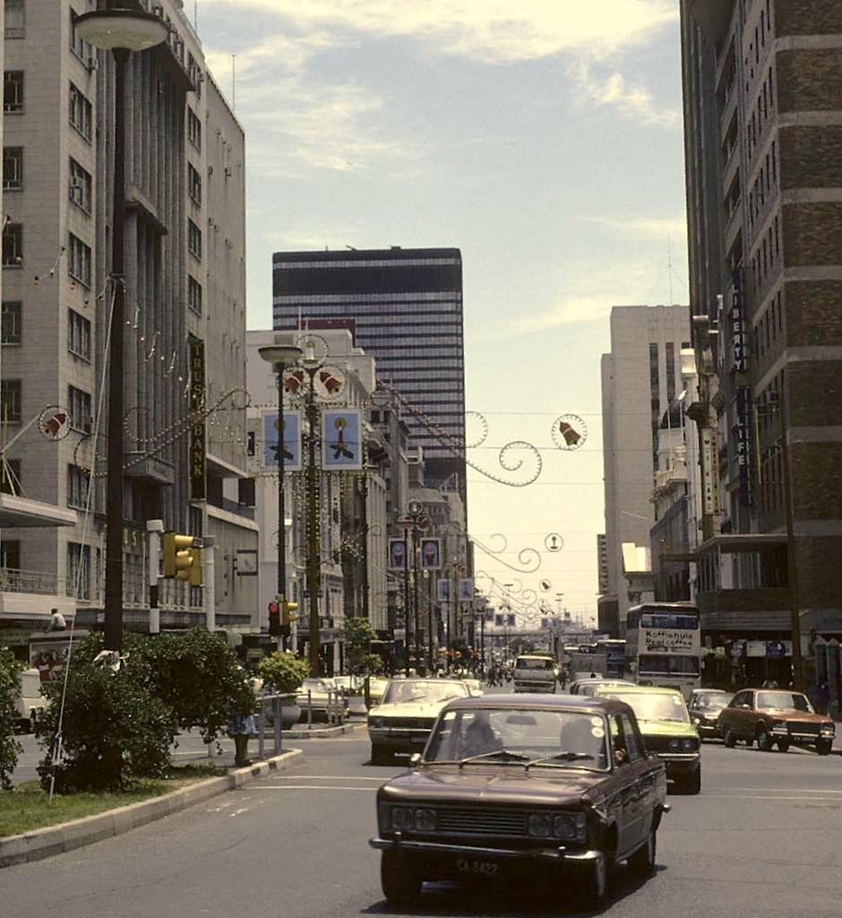 Top end of Adderley street, 1977.