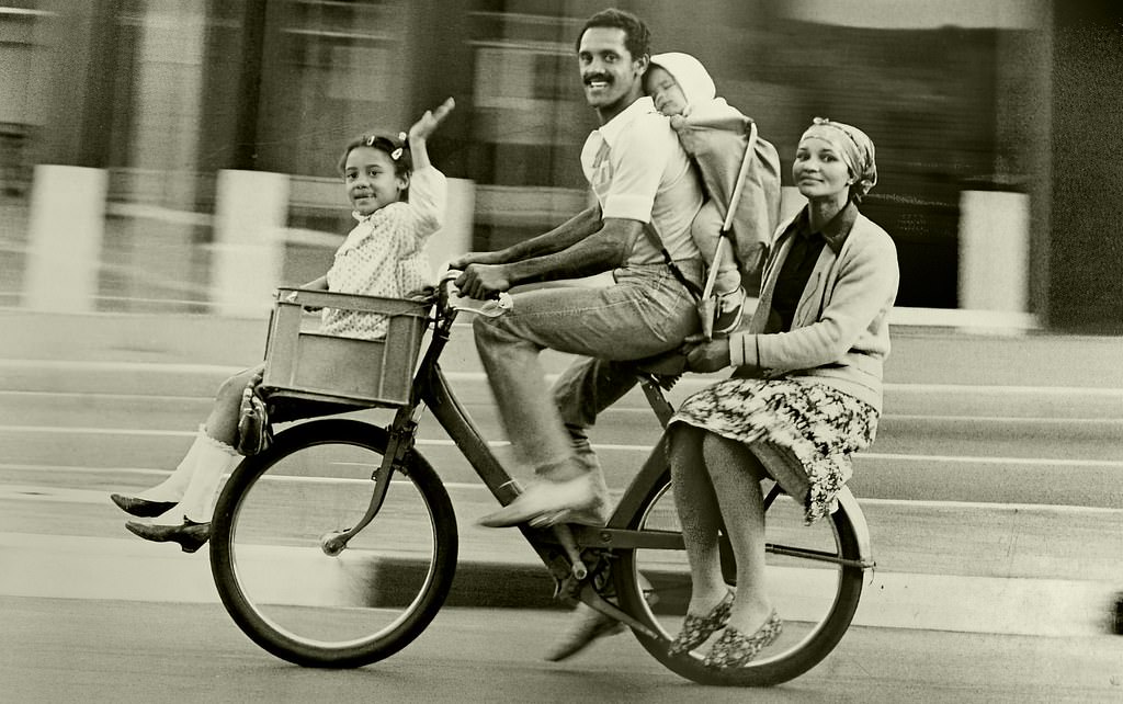 Bicycle made for four, 5 Sept. 1983.