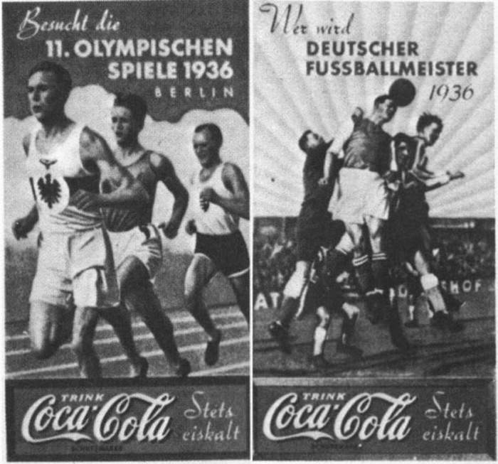 Coca-Cola posters for Nazi Germany summer Olympic Games 1936.